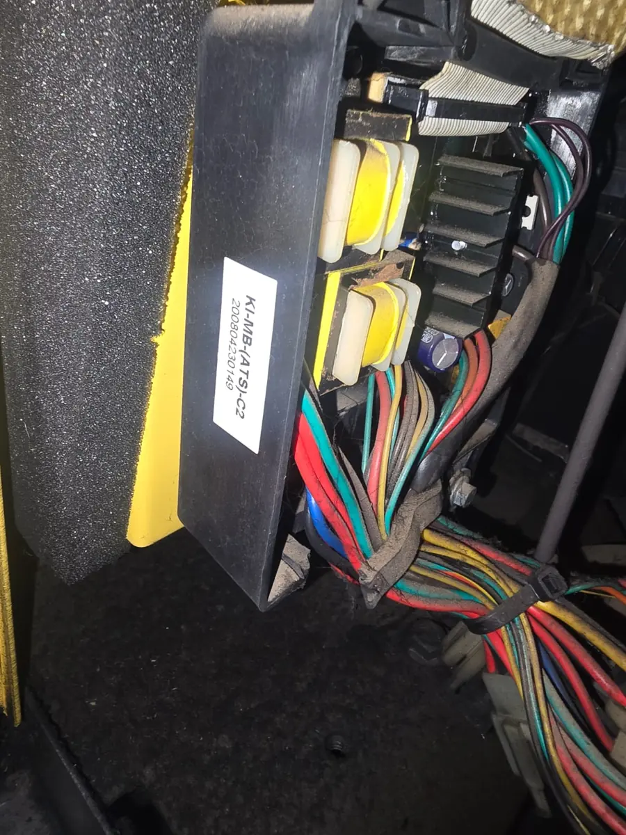 Generator control module and relay wiring opened up for fault finding