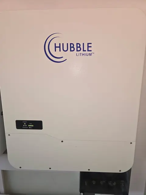 Hubble lithium battery installed for solar storage